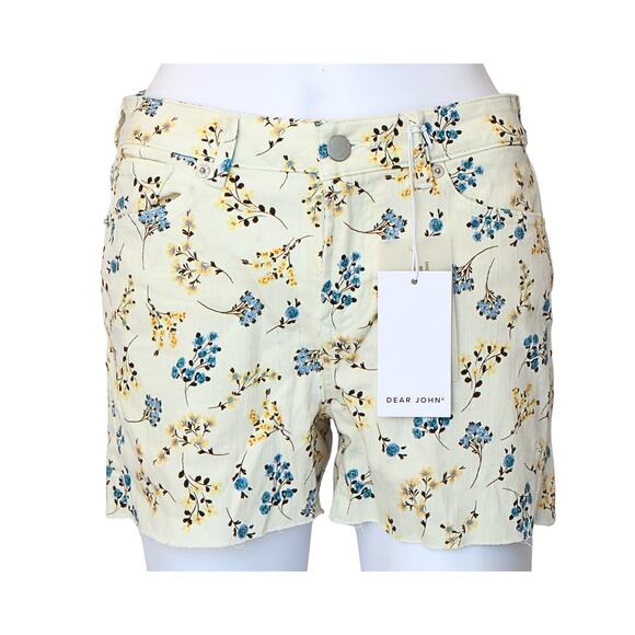 Gigi Denim Shorts - Cream Floral - 27 - Picture 1 of 2